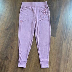 NWOT Junk Food Pink Lounge Pants With Lip Appliques - Size XS